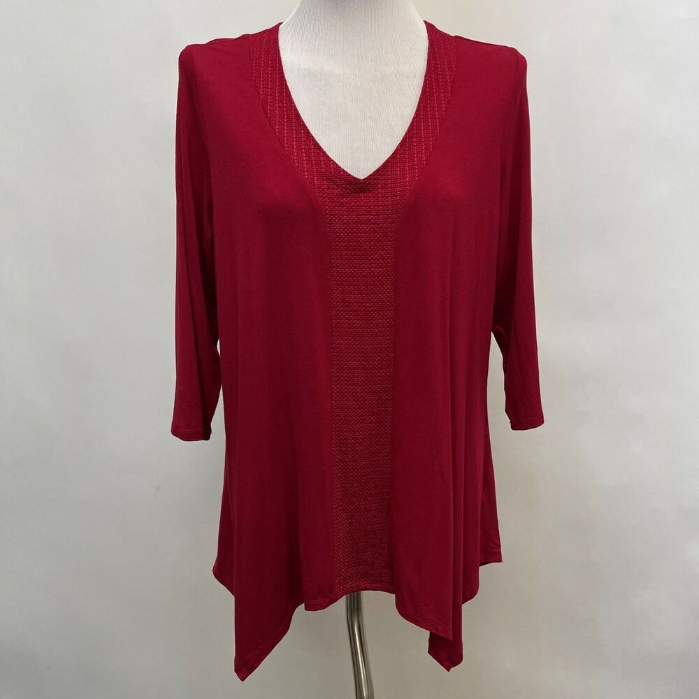 Adrianna Papell Women's Top Size‎ 1X Scarlet Red